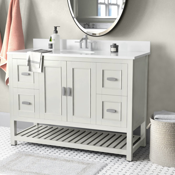 Wade Logan® Hasler 48'' Single Bathroom Vanity with Vitreous China